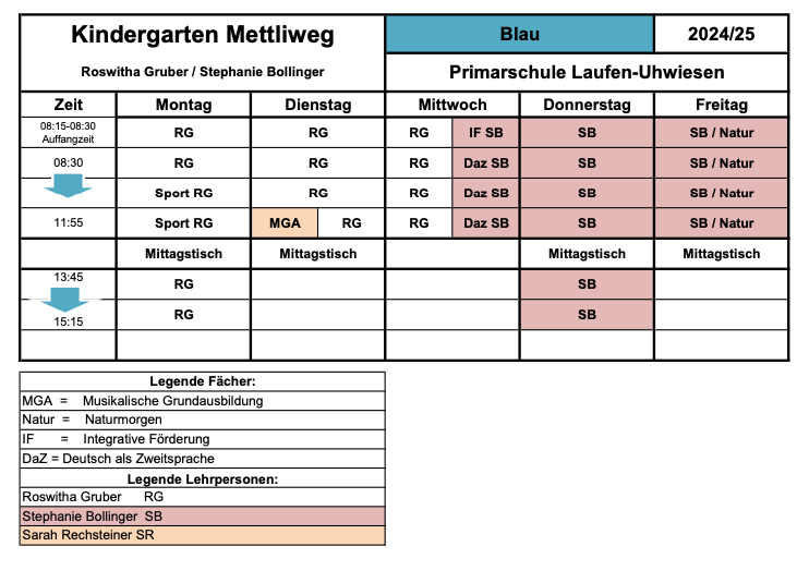 Stundenplan Kindergarten 2024 2025 (neue Version)